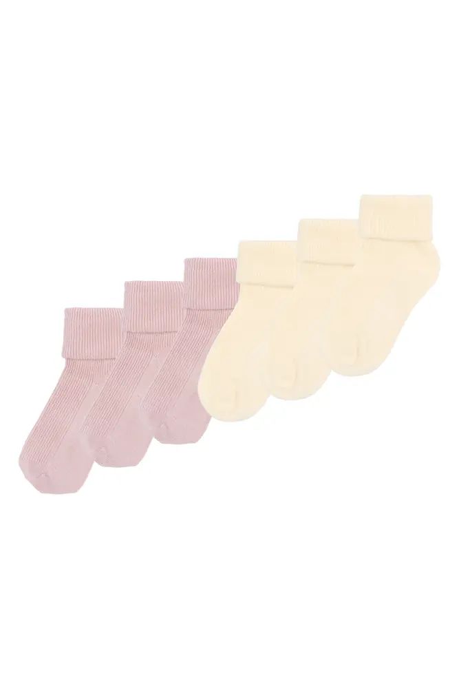 MiniPop Mee Bamboo Strumpor 6-Pack - Rose - 23/26