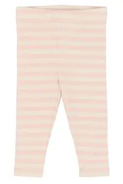 Fro Rib Leggings - Peach Whip Striped | Barnkläder - Underdelar - Leggings | BabyMode