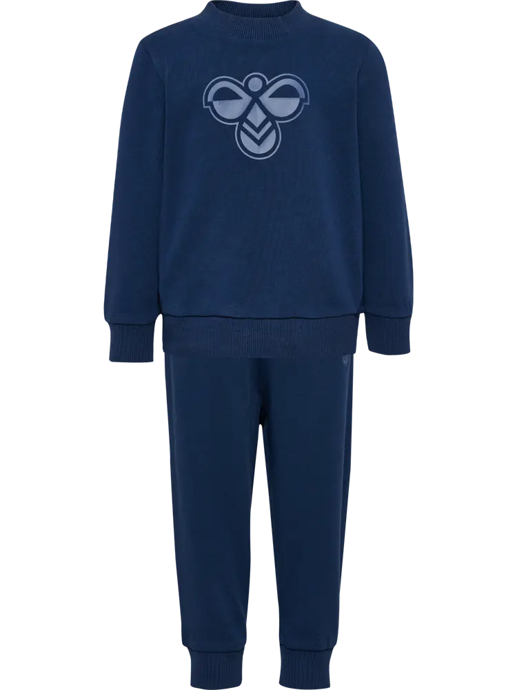 Jersey Sweatsuit Bee - Dress Blue - 80 | Barnkläder - Set & Multipack - Träningsoverall | BabyMode