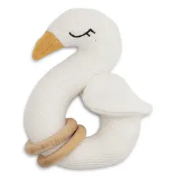 Skallra - Swan | Leksaker - Babyleksaker - Bitringar & skallror | BabyMode