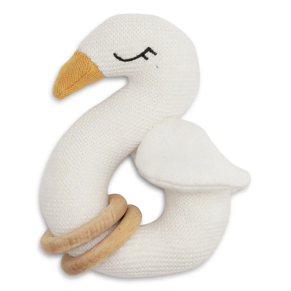 Skallra - Swan | Leksaker - Babyleksaker - Bitringar & skallror | BabyMode