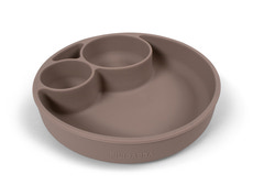Indelad Tallrik Silikon - Warm Grey