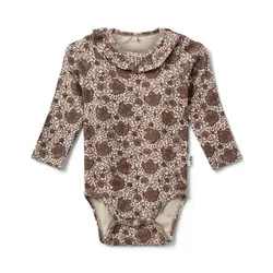 Dicte Långärmad Body - Flower | Kläder - Bodys & overaller - Långärmad body | BabyMode