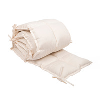 Sengerand SOLID med bindebånd, Balsam cream,200x28