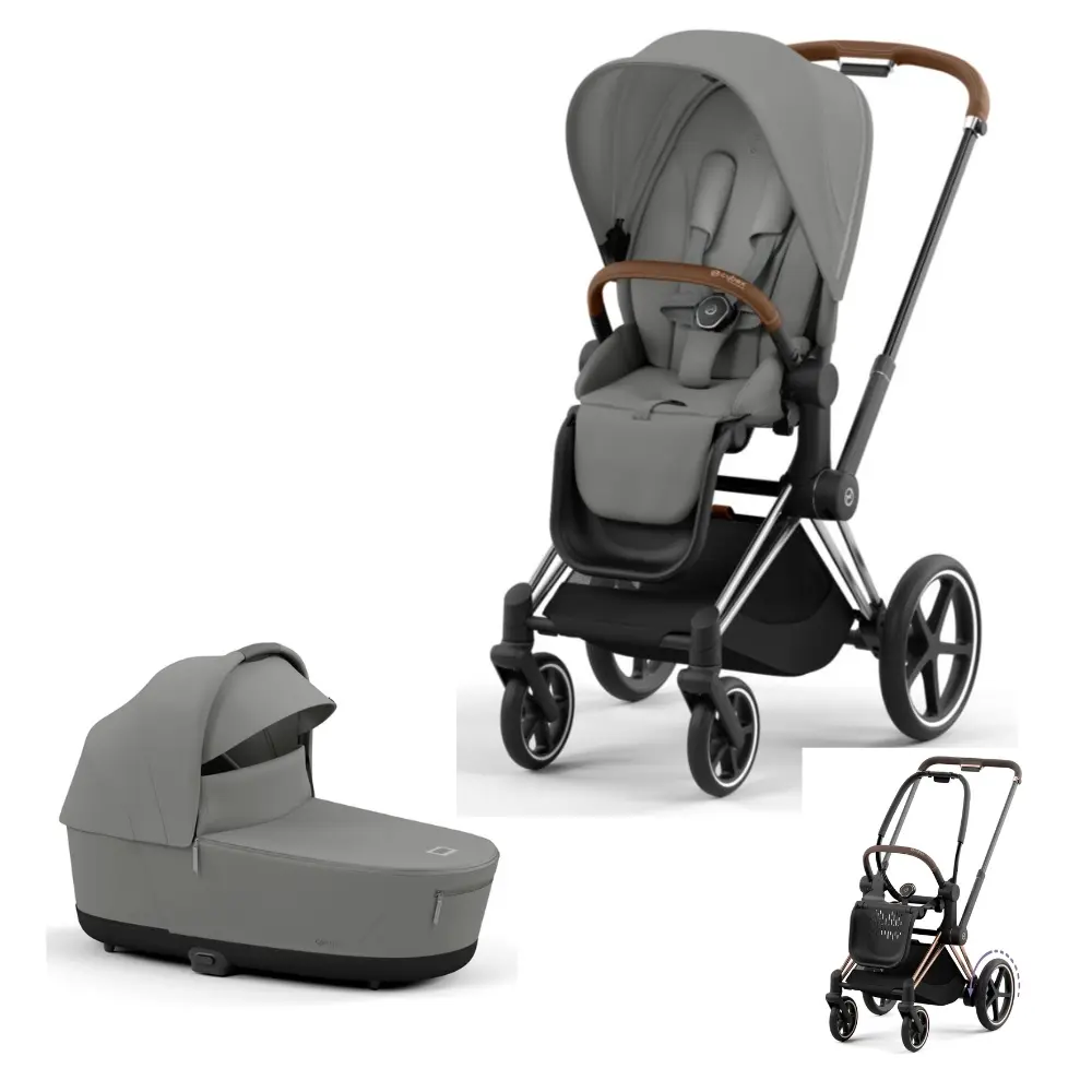 ePriam Sittvagn - sepia black/chrome brown