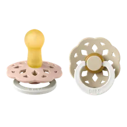 Napp Boheme 2-pack Night 6-18 mån - Blush/Vanilla | Baby & Barn - Sköta - Nappar | BabyMode