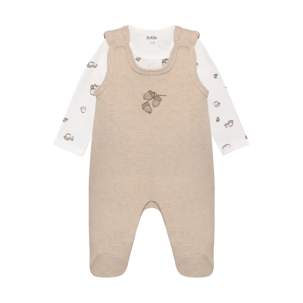 BeKids Romper och Body Set - Silver Mink - 50