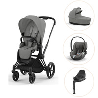 Cybex Priam Duovagn + Cloud T Plus + Bas T - Matt Black/Mirage Grey