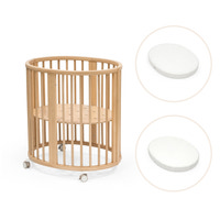 Stokke® Sleepi Mini V3 Spjälsäng Med Madrass Och Lakan - Natural