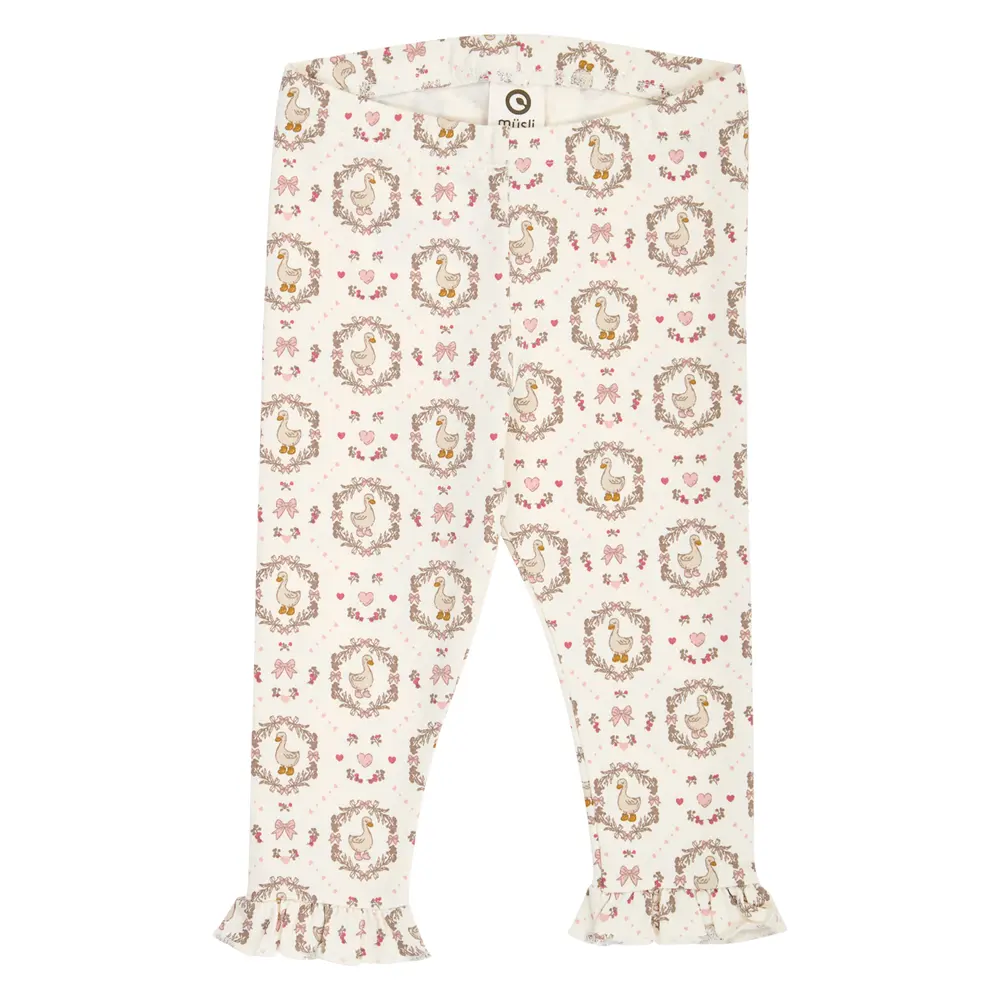 Müsli Heritage Leggings m. Volanger - Balsam Cream/ Blush/ Baroque Rose - 68
