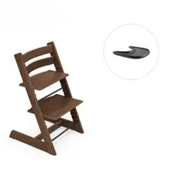 Tripp Trapp Stol & Bricka – Oak warm brown/svart