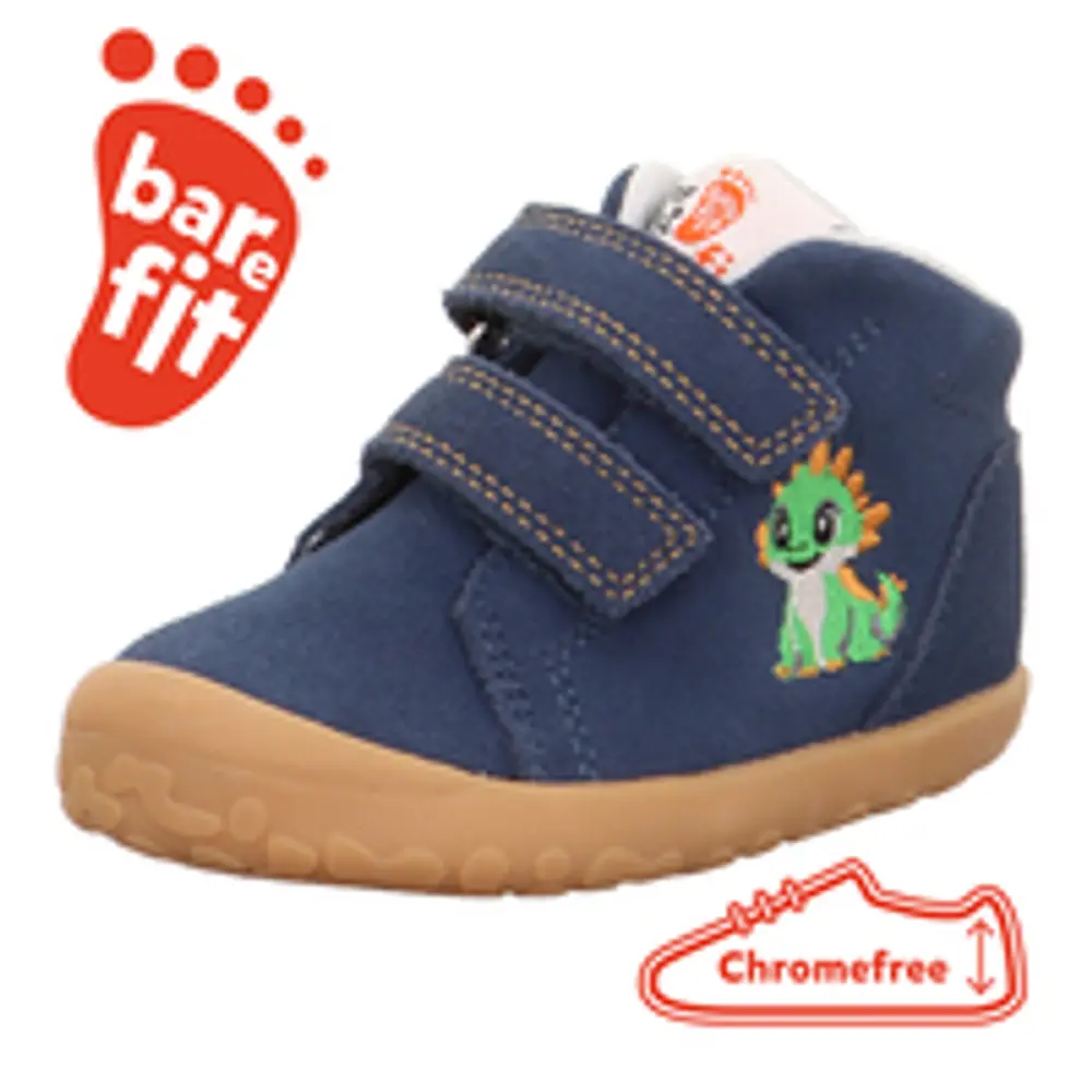 Flummi Barefoot Sneaker - Blå - 21 | Barnskor - Sneakers - Sneakers med kardborre | BabyMode