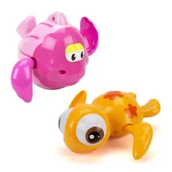 Dragdjur Badleksaker - Sköldpadda Orange/Fisk Pink | Leksaker - Vattenlek - Badleksaker | BabyMode
