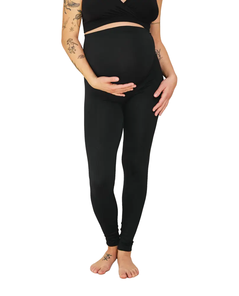 Gravidleggings Svart | Graviditet & Amning - Gravidkläder - Leggings/strumpbyxor | BabyMode