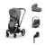 Cybex Priam Duovagn + Cloud T Plus + Bas T - Chrome Black/Mirage Grey