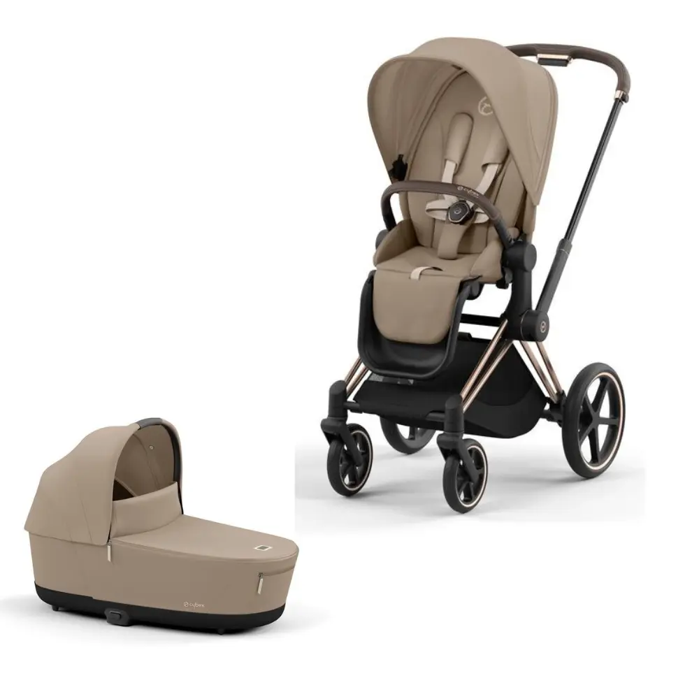 Priam Duovagn - Cozy beige/rosegold | Barnvagnar - Duovagnar - Alla duovagnar | BabyMode