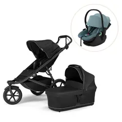 Urban Glide 3 + Liggdel + Maple - Black/Mid Blue | Barnvagnar | BabyMode