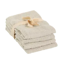 Tvättlapp (4-pack) - Beige | Baby & Barn - Sköta - Tvättlappar | BabyMode