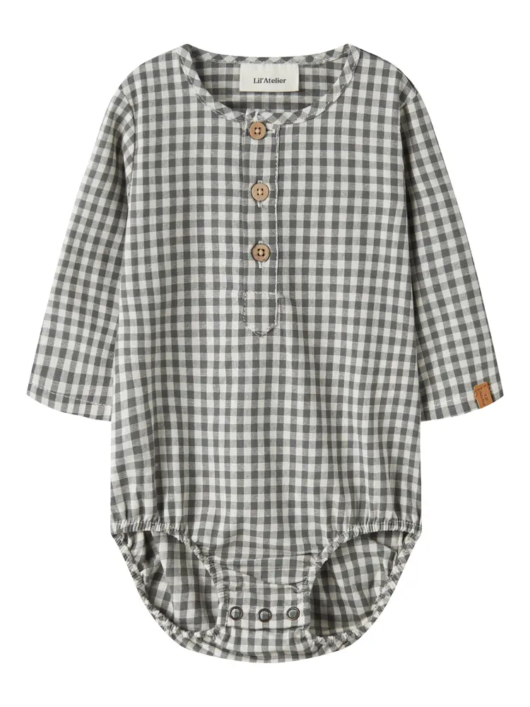 Lil' Atelier Roanne Långärmad Body - Mulled Basil - 68