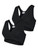 Helena crossy bra 2-pak - BLACK