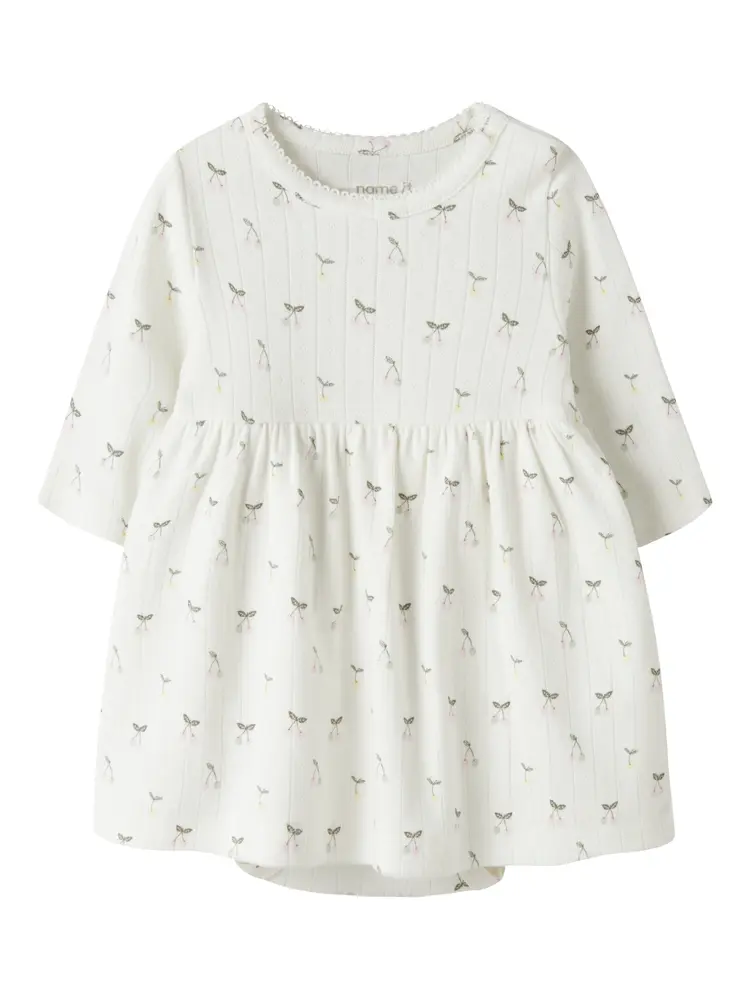 Ficherry Långärmad Bodyklänning - Cloud Dancer - 80 | Barnkläder - Bodys & overaller - Långärmad body | BabyMode
