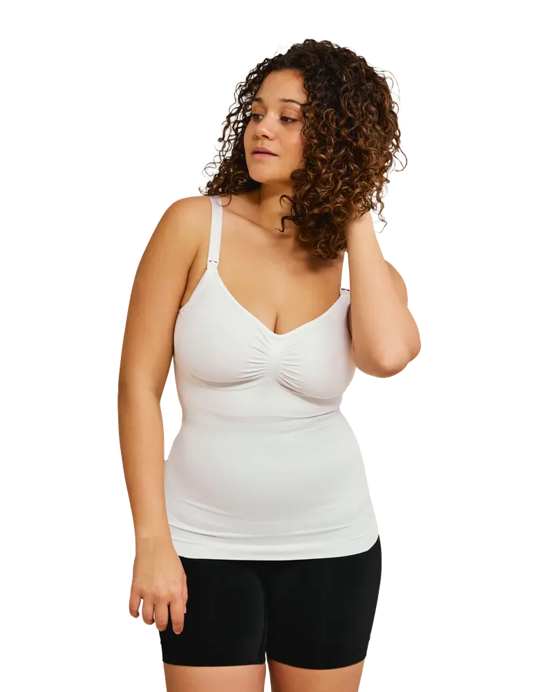 Seamless Amningstopp Med Shapewear - Vit - Small | Graviditet & Amning - Gravidkläder - Gravidtoppar | BabyMode