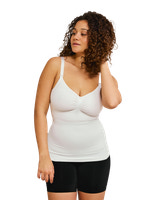 Seamless Amningstopp Med Shapewear - Vit