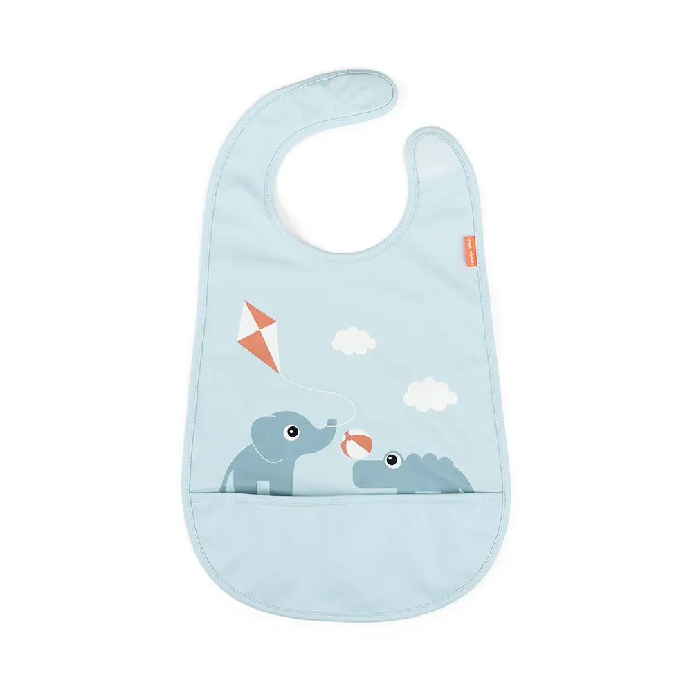 Haklapp - Playground Blue | Baby & Barn - Äta - Haklappar | BabyMode