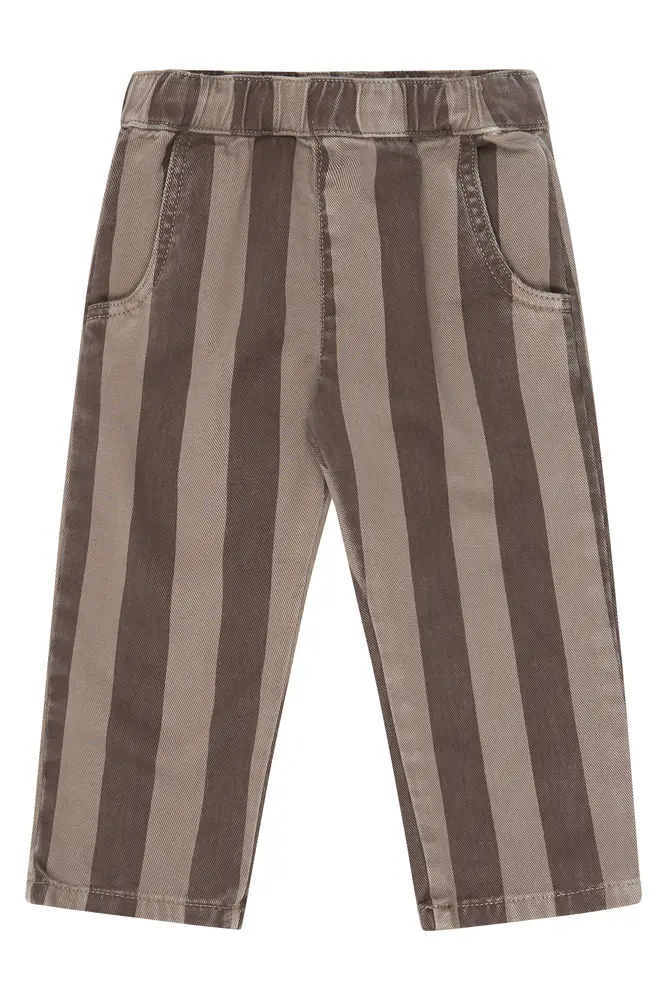 The New Siblings Ylas Baggy Byxor - Taupe Gray Striped TN - 86