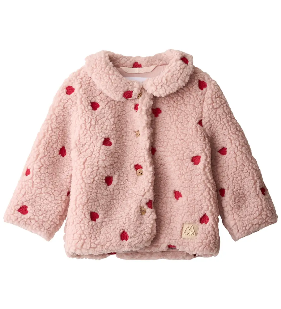 Molo Ummi Fleece Jacka - Red Hearts Soft - 62