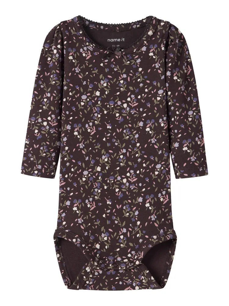 Name It Oceana Långärmad Body - Chocolate Plum - 62