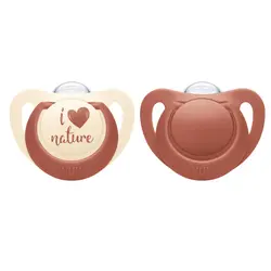 NUK Sugnapp - for Nature Silicone S2 röd 2-pak | Baby & Barn - Sköta - Nappar | BabyMode