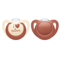 NUK Sugnapp - for Nature Silicone S2 röd 2-pak