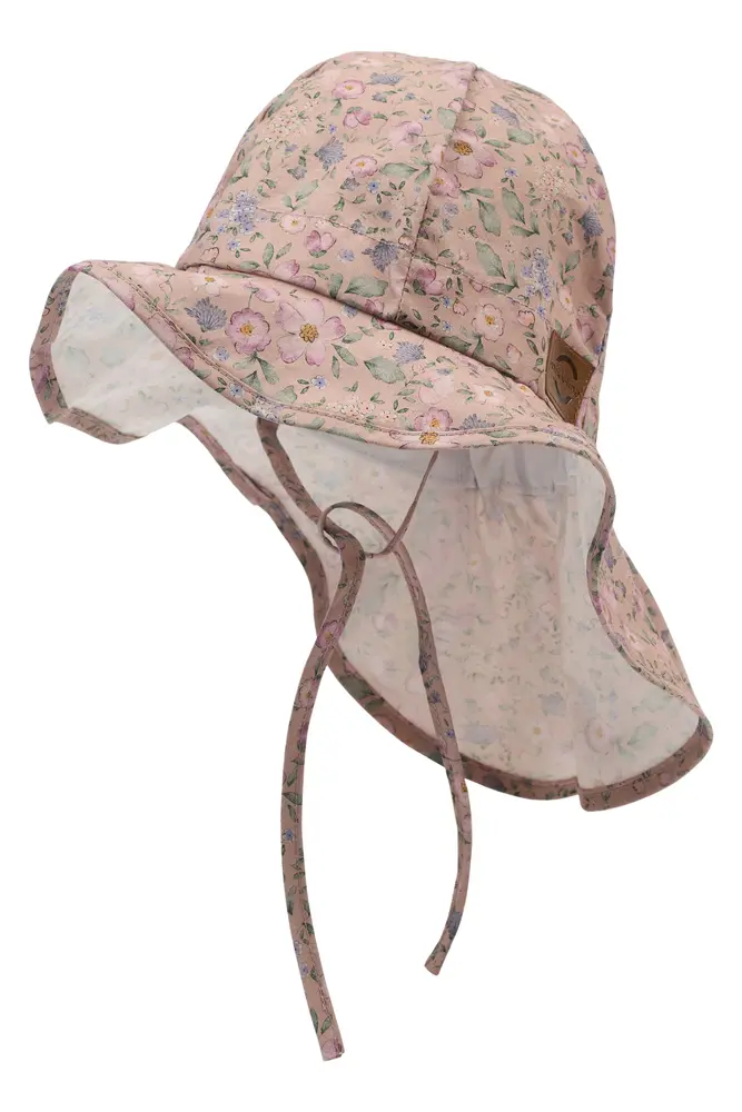 Sommarhatt, lång brätte - Buble Flower AOP - 4-6 ÅR | Barnkläder - Mössor, vantar och tossor - Solhattar | BabyMode