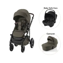 Smile 5Z Lux Duovagn + Baby-Safe Core - Urban Olive/Space Black | Barnvagnar | BabyMode