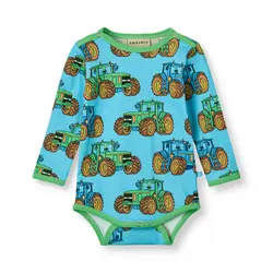 Langærmet body med traktorer - 718 | Kläder - Bodys & overaller - Långärmad body | BabyMode