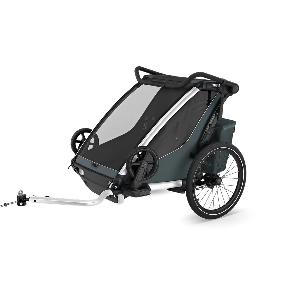 Thule Chariot Cross Gen 3 Double Cykelvagn 2 Barn - Slate | Barnvagnar - Cykelvagnar - Cykelvagn | BabyMode