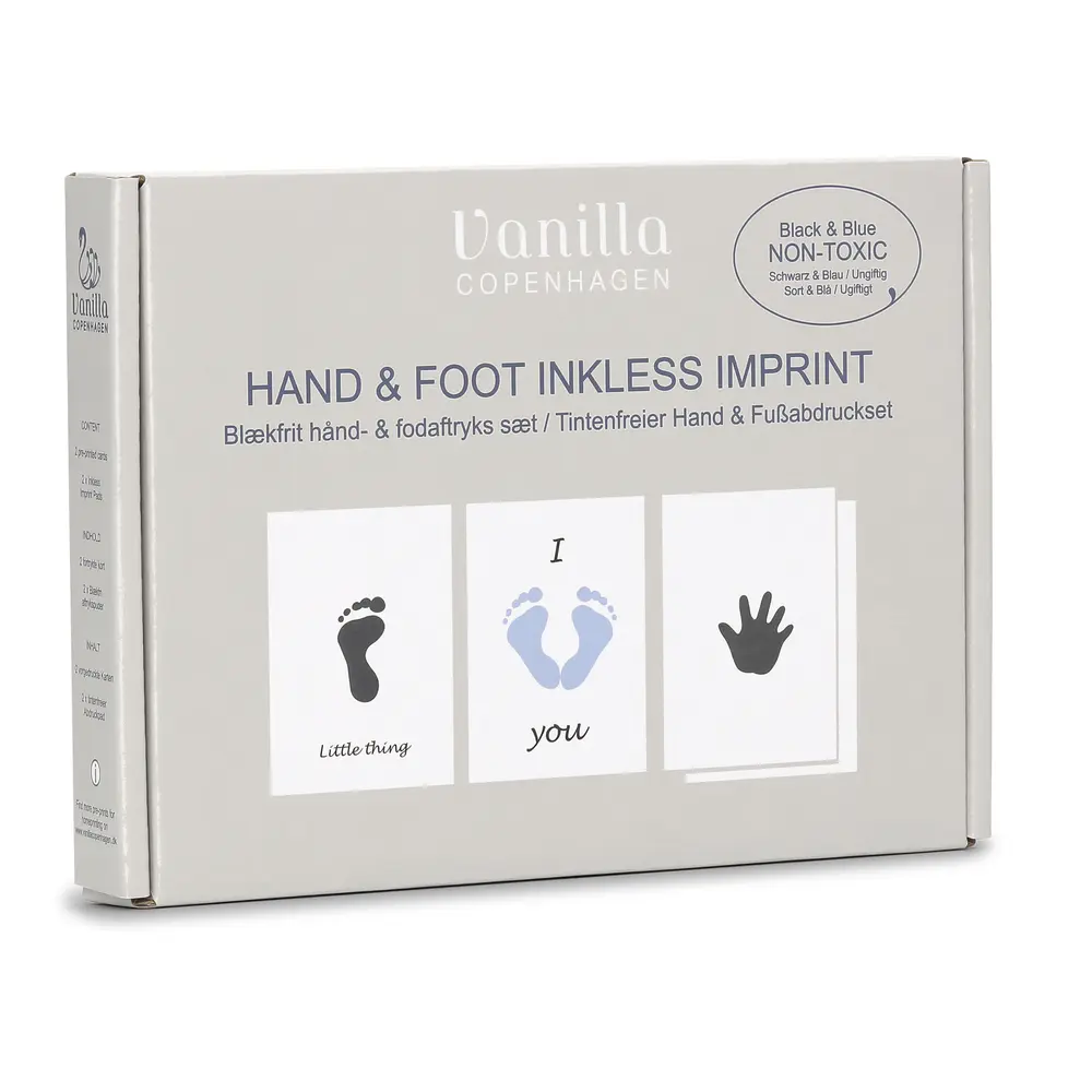 Hand- och fotavtryck 2-pack - Blå/Svart | Leksaker - Kreativ lek - Hand- och fotavtryck | BabyMode