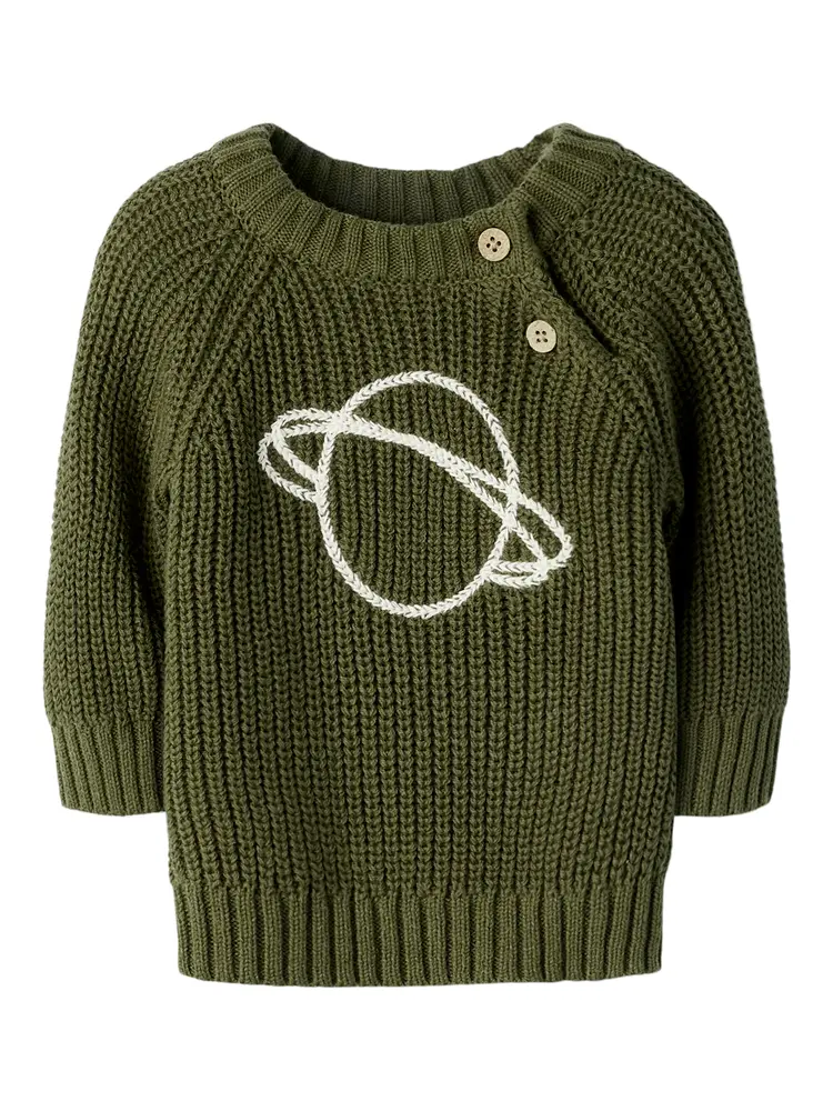 Lil' Atelier Emlen Sweater - Winter Moss - 80