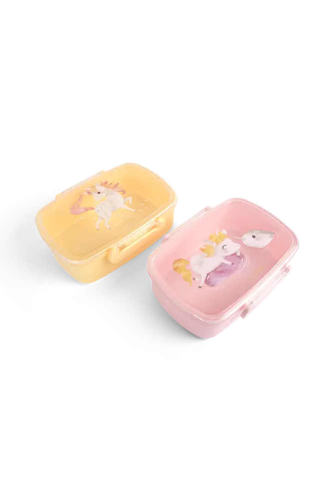 Filibabba Matlådor - 2-pack - Unicorn Shores | Baby & Barn - Äta - Matlådor & vattenflaskor | BabyMode