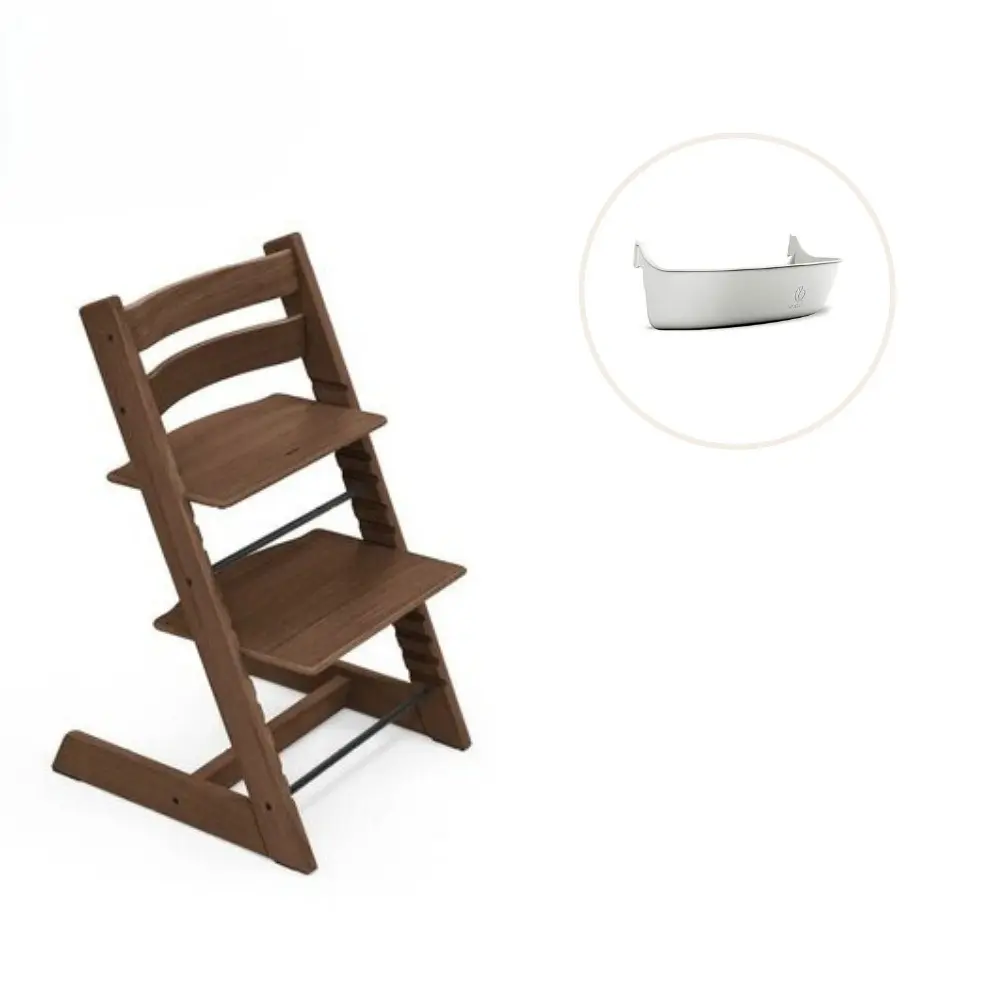 Stokke® Tripp Trapp Stol Oak Inkl. Förvaringslåda- Warm Brown | Baby & Barn - Äta - Barnstolar & tillbehör - Barnstolar med tillbehör | BabyMode