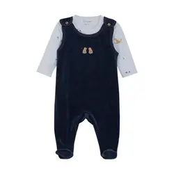 Set med Body & Sparkdräkt - Navy Blazer | Kläder - Bodys & overaller - Jumpsuit med fot | BabyMode