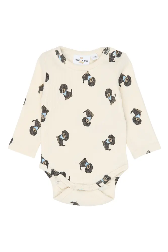 Sylvan Långärmad Rib Body - Gardenia - 56 | Barnkläder - Bodys & overaller - Långärmad body | BabyMode