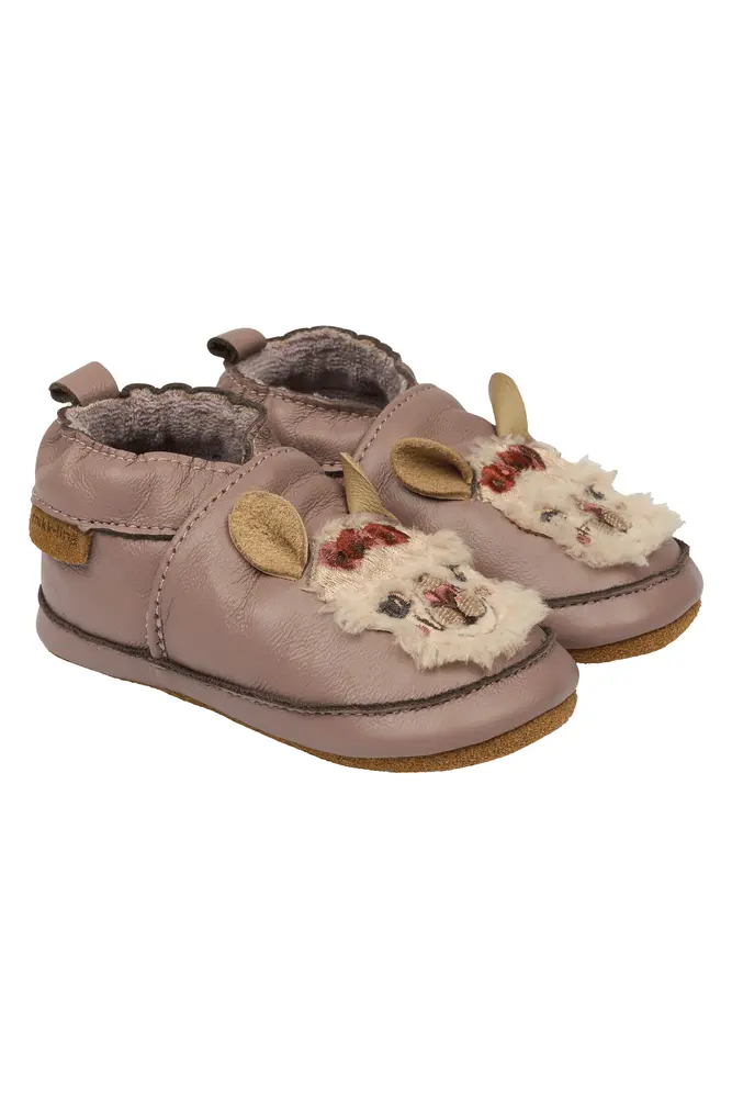 Lädertofflor 3D - Twilight Mauve - 0-6 MDR. | Barnskor - Inneskor & tofflor - Tofflor | BabyMode