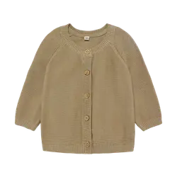 Stickad Kofta - Silver Mink Melange | Kläder - Toppar - Koftor, västar & tröjor | BabyMode