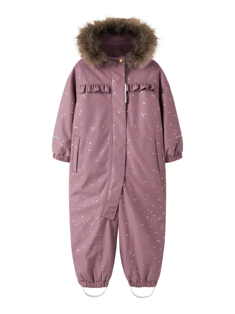 Name It Snow10 Glitter Vinteroverall - Wistful Mauve - 80
