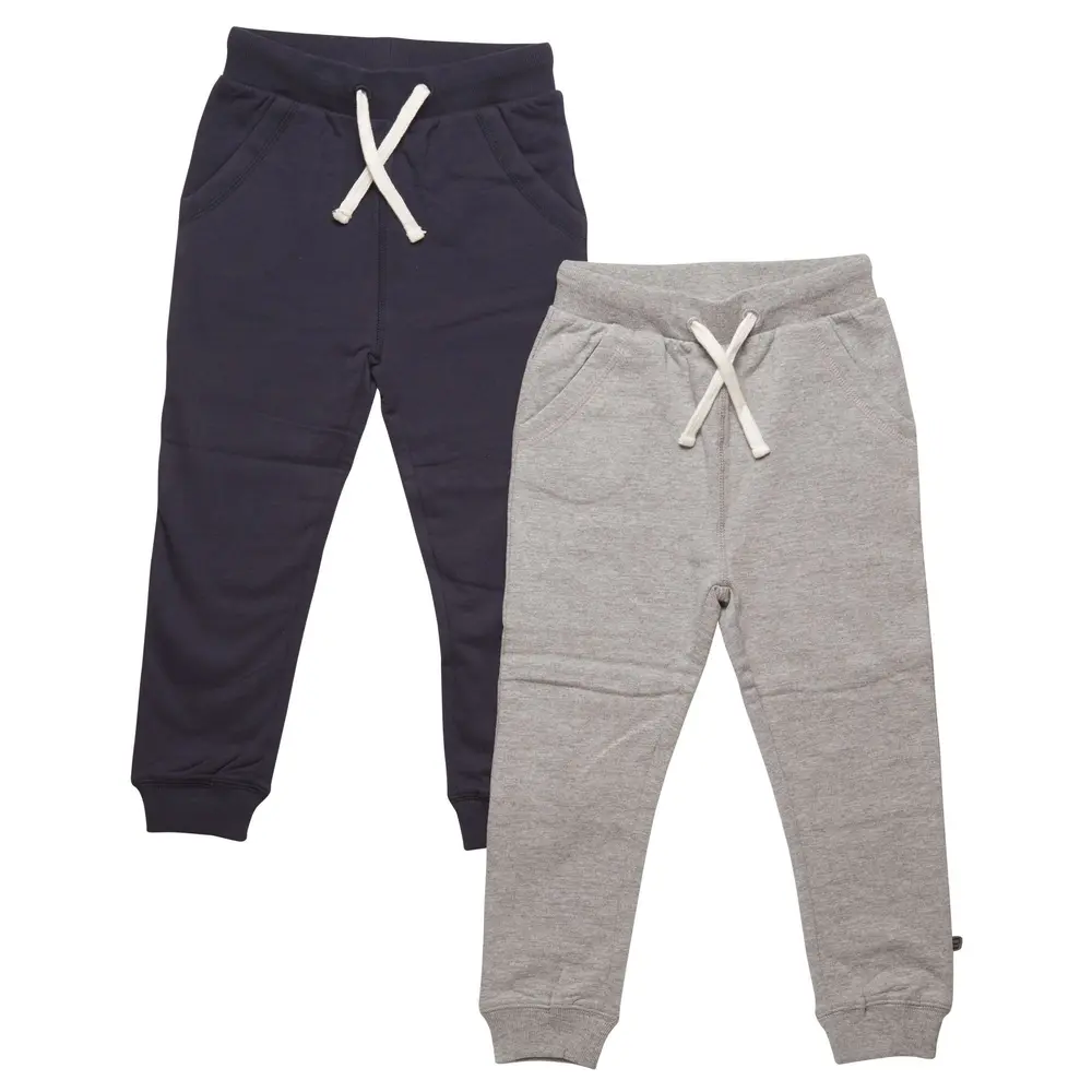 Sweatpants 2-pack - Navy/Grå - 140 | Barnkläder - Underdelar - Byxor | BabyMode