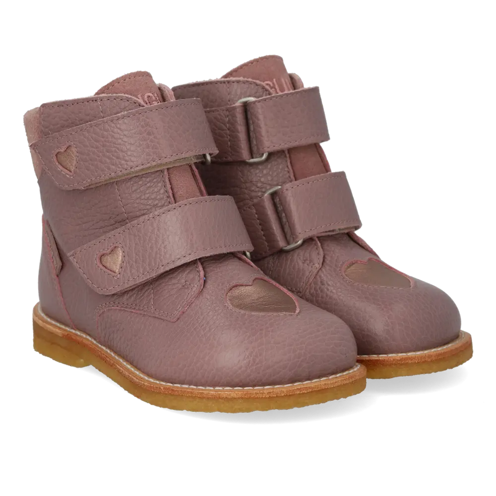 Angulus TEX-stövlar Med Kardborreband - Faded Rose/Rose Copper - 25 | Barnskor - Stövlar - Vinterskor | BabyMode