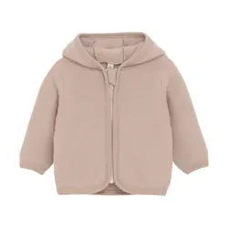 Jacka med Öron - Mahogany Rose | Kläder - Ull - Ulltröjor | BabyMode