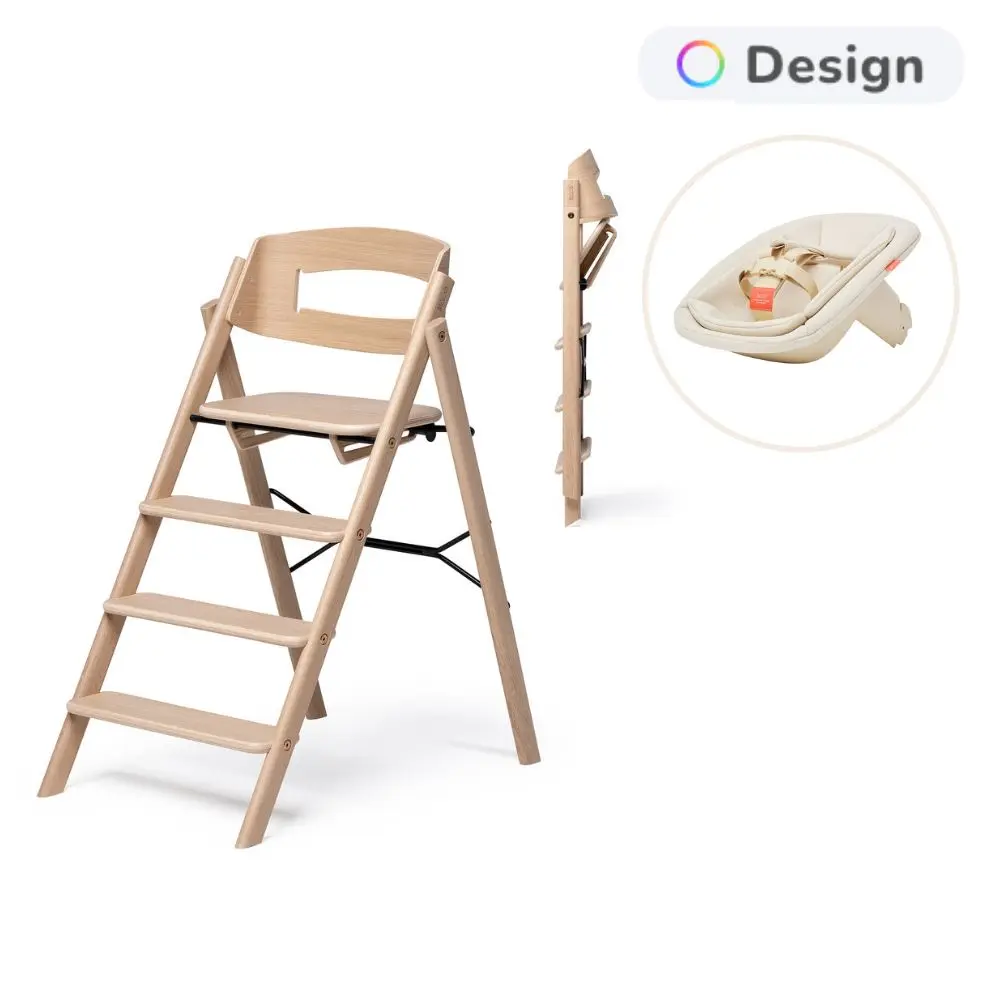 Kaos Klapp Matstol I Oak Inkl. Newborn Set - Natur